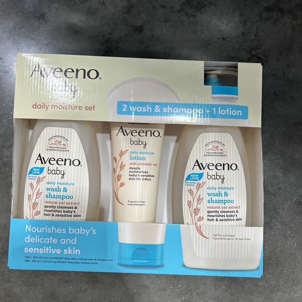 Aveeno Baby bath set 2 wash ( 532ml each) + 1 lotion (227g) sensitive skin set